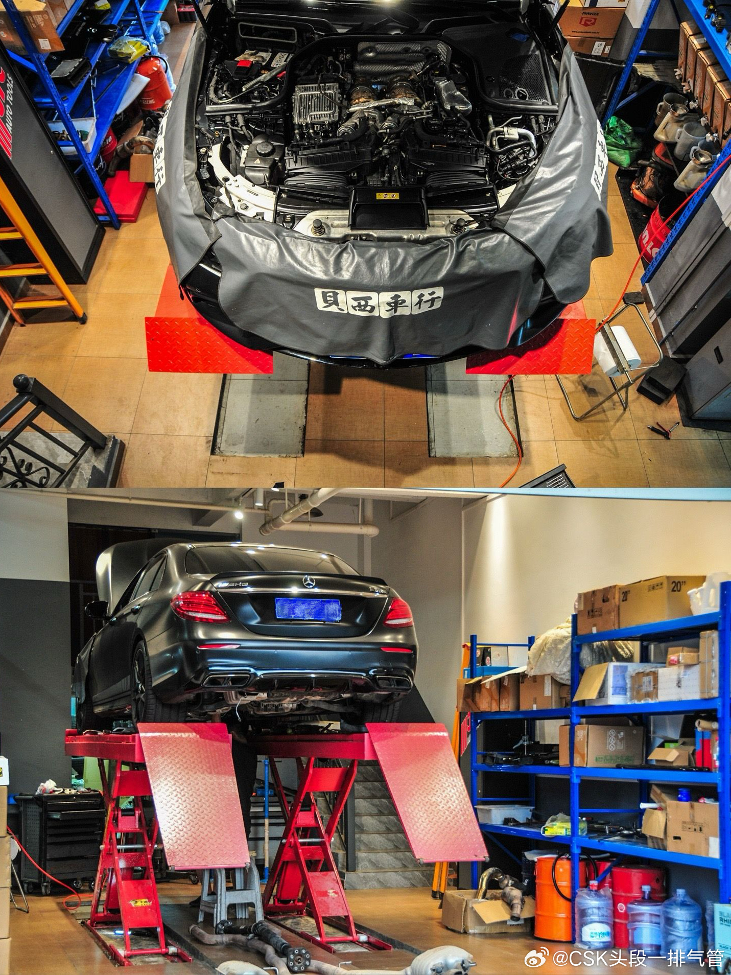 猛兽出笼，奔驰E63s AMG 升级CSK隔热三元头段200目 ​​​