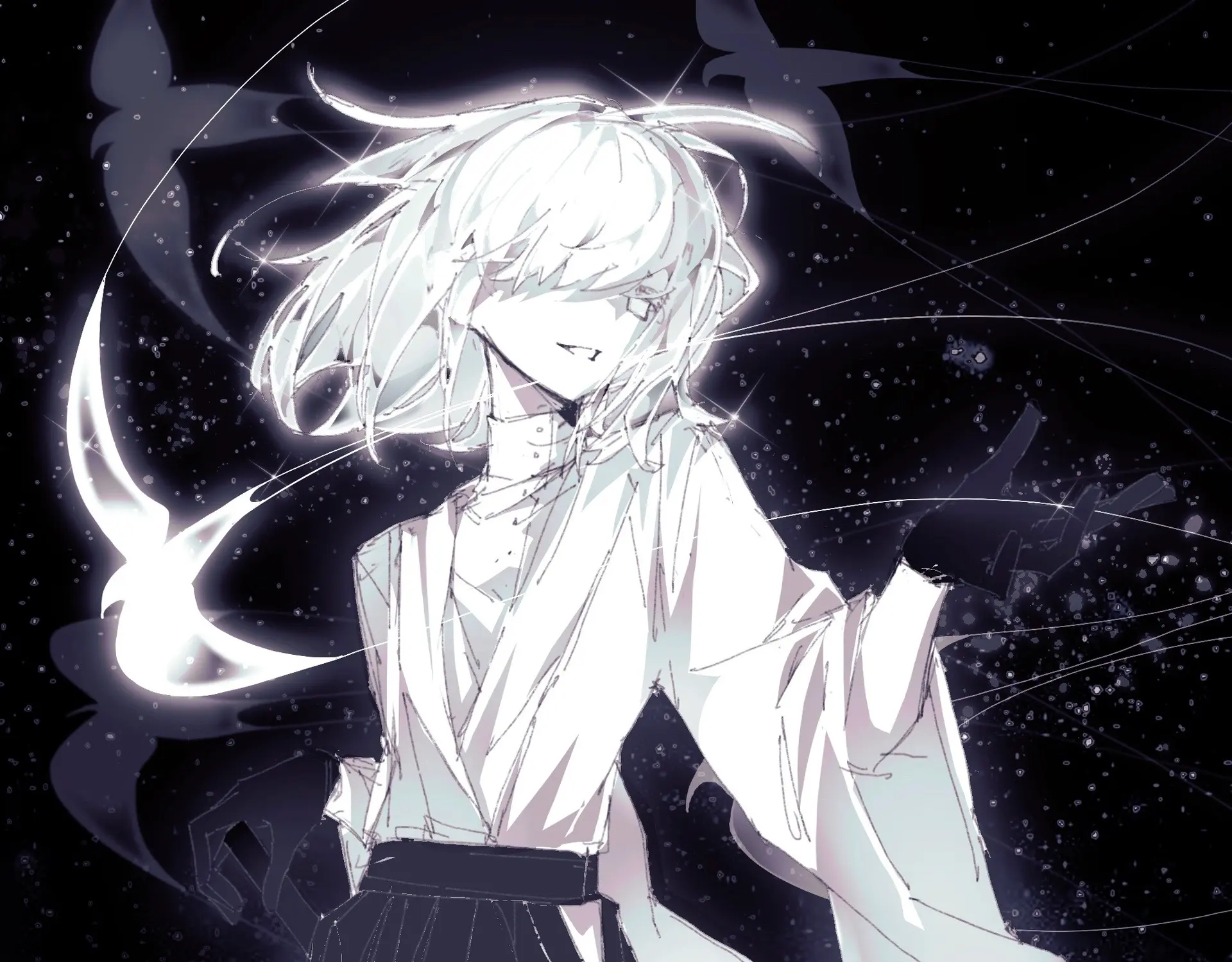 银白色的飞鸟。