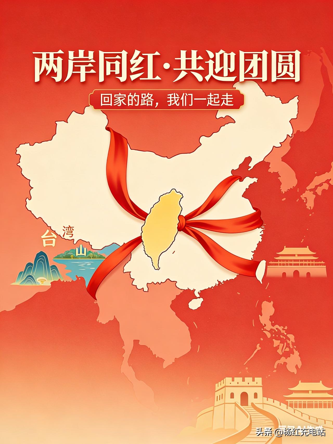 台湾升旗，五星红旗震撼全球，14亿中华儿女泪目，历史性时刻见证
 
当五星红旗在