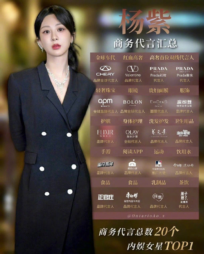 内娱现在商务最多的女明星：杨紫、迪丽热巴、赵露思，谁的商业价值最顶？ ​​​