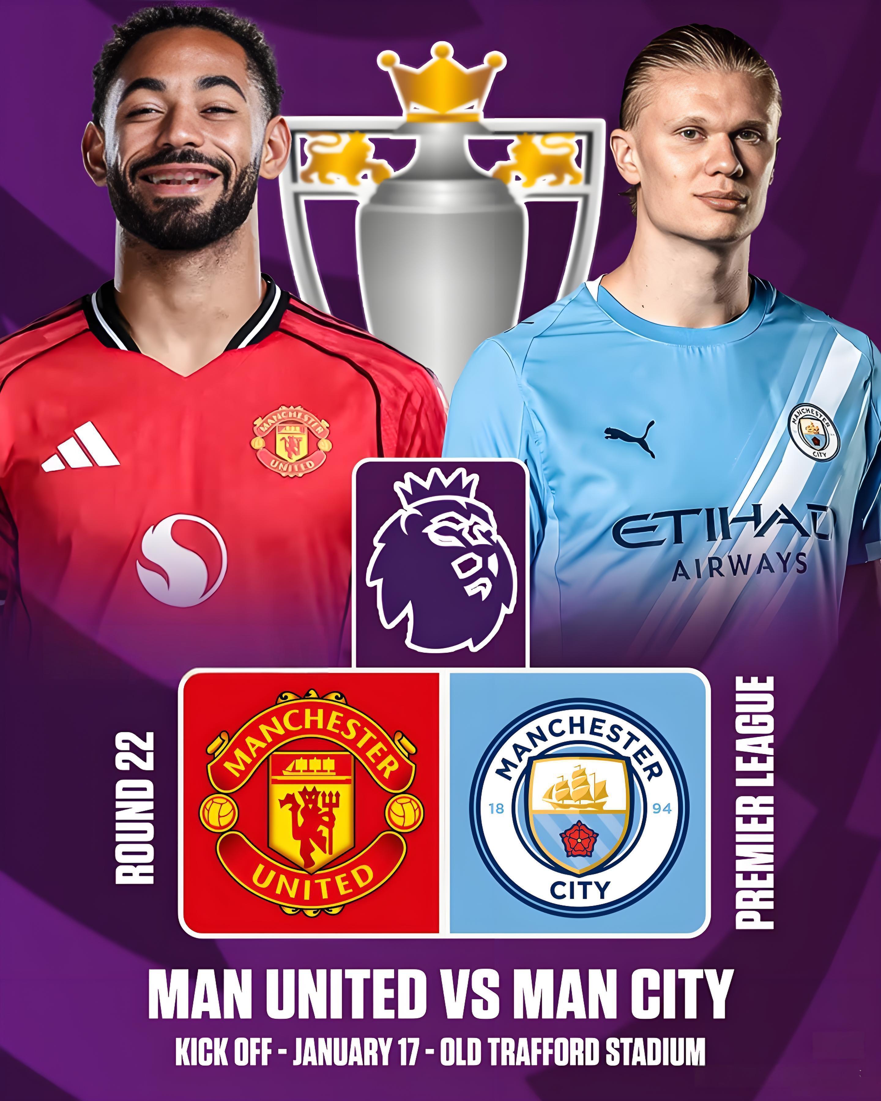 周六007：曼联 vs 曼城赛前剖析曼联：近期状态一般，主场战绩中规中矩，反击犀