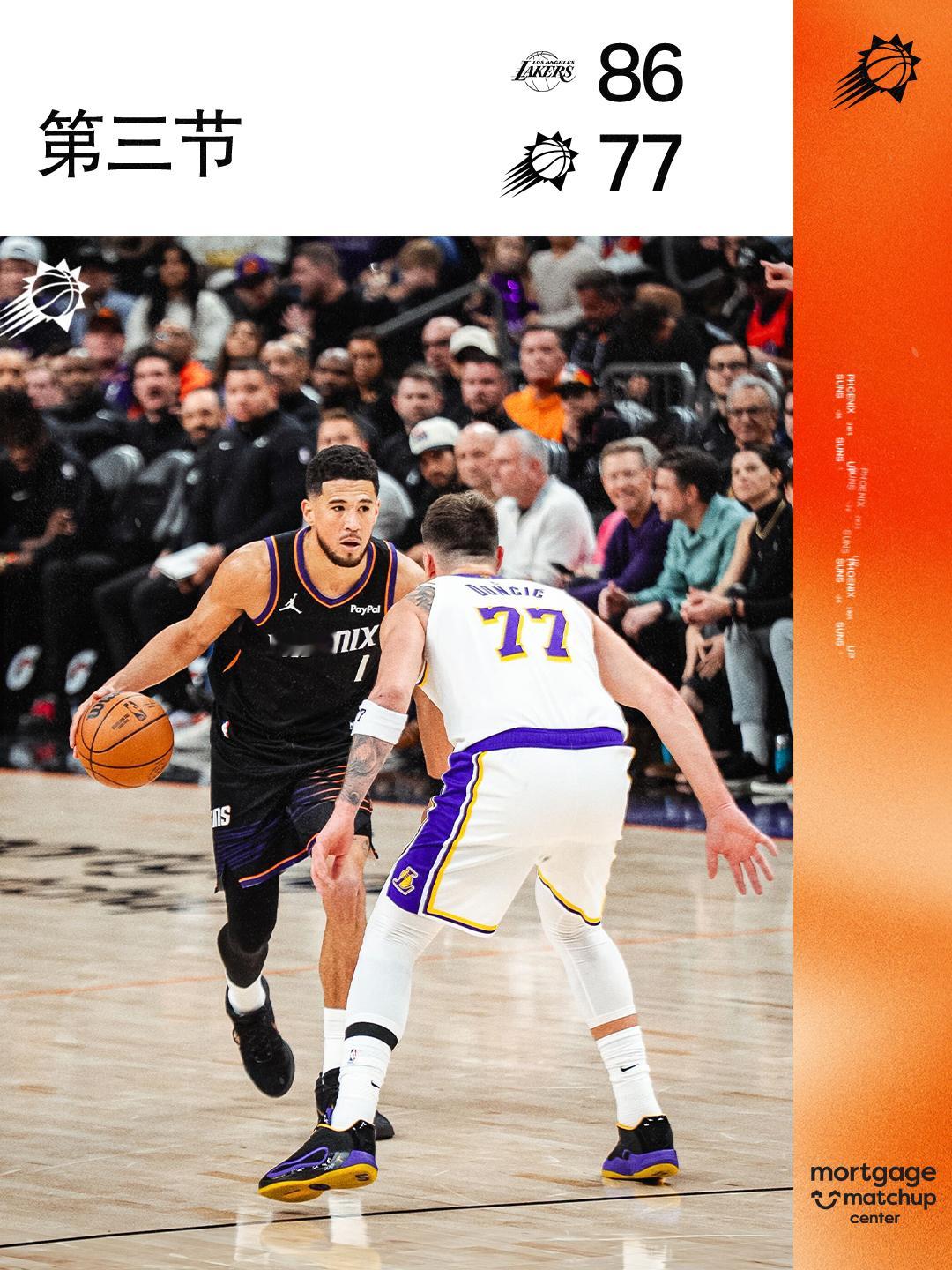 【第三节结束】菲尼克斯太阳旭日东升湖人vs太阳