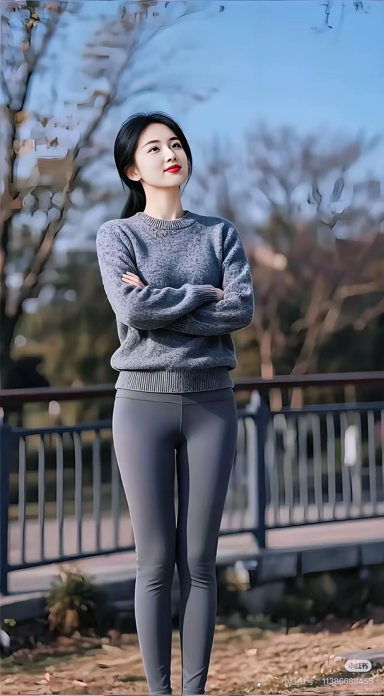 秋日暖阳下的时尚穿搭，轻松自在，享受美好时光。