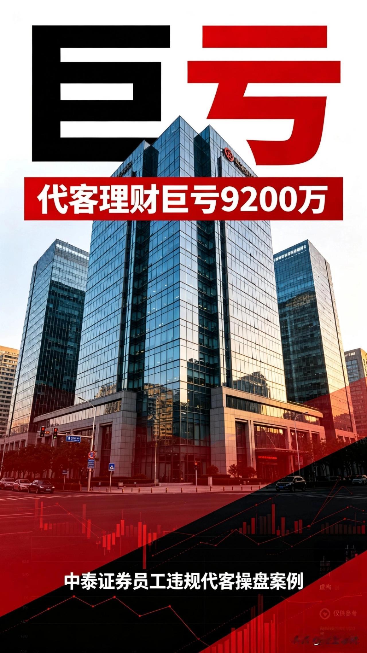 中泰证券从业人员代客交易亏损9200万

- 违规行为：2017年10月至202