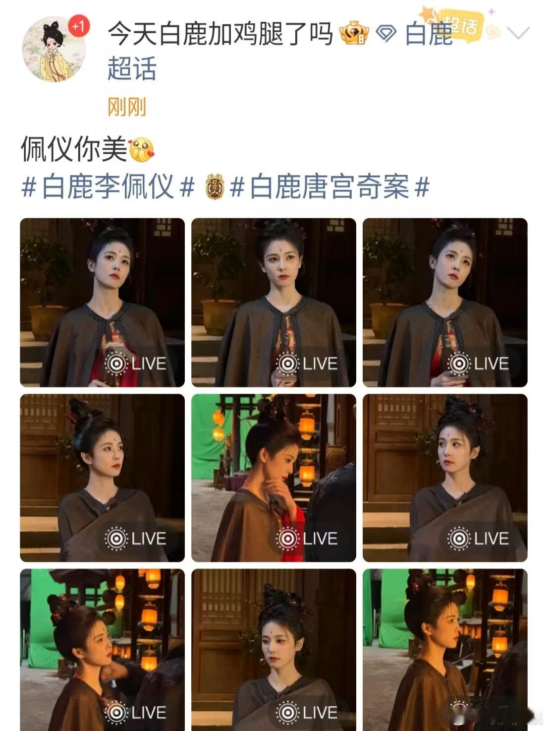 白鹿李佩仪你美白鹿唐宫奇案plog白鹿唐宫奇案plog，哇塞，