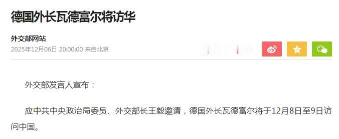 德国外长瓦德富尔：我就是一棵葱，怎么了？