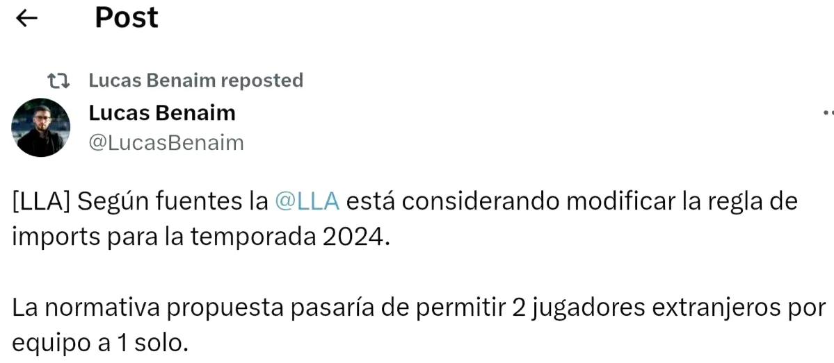 LPL要完？
外网媒体人Lucasbenaim更新动态，表示LLA赛区2024年