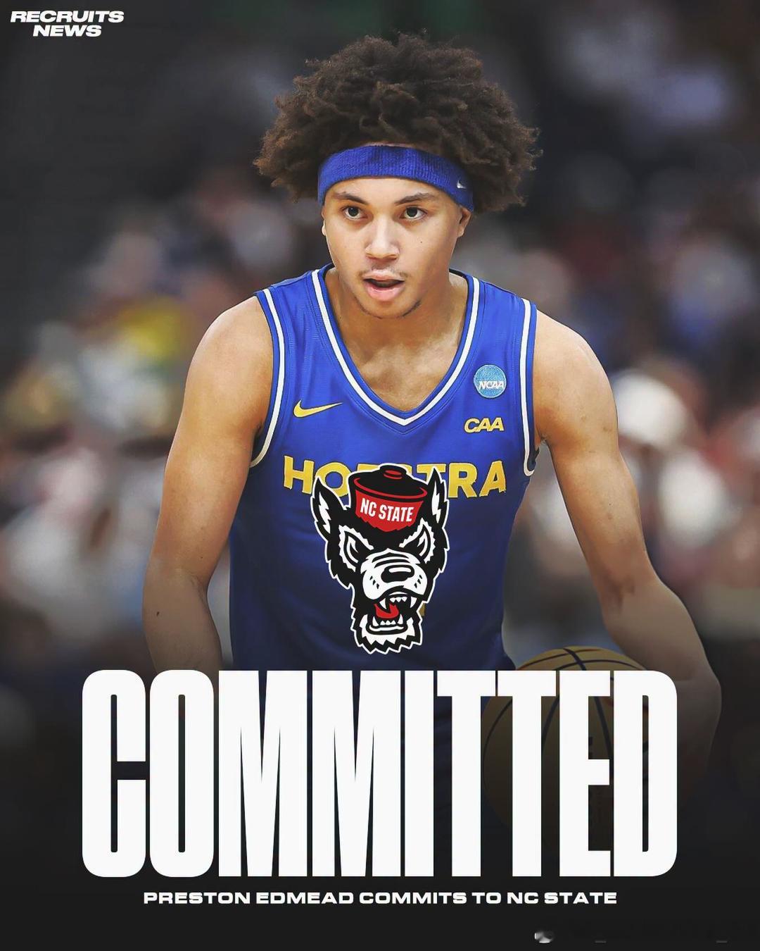 霍夫斯特拉大学后卫、CAA赛季最佳大一新生普雷斯顿·埃德米德(Preston E