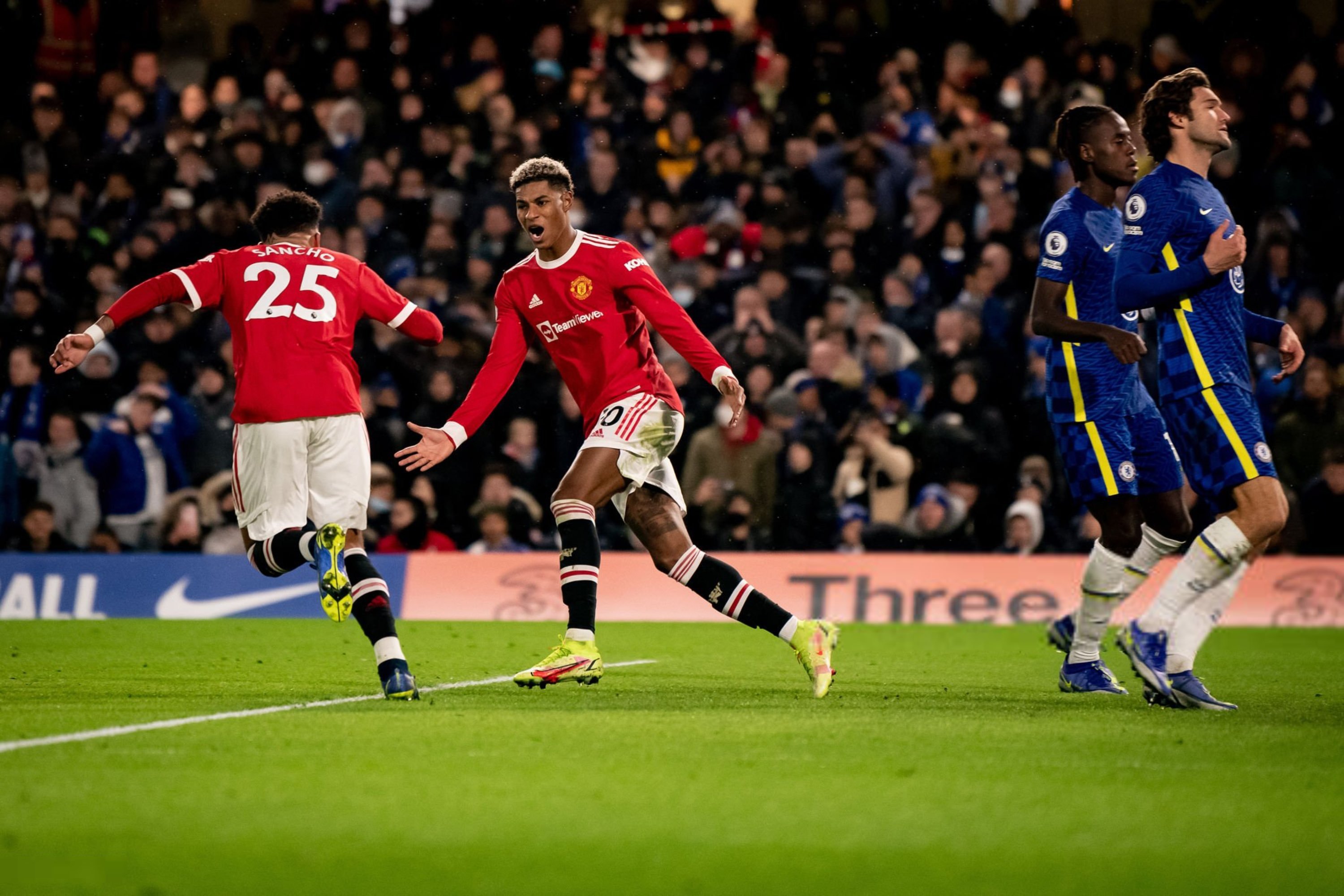 拉什福德职业生涯对阵切尔西： 21场比赛，6个进球，5次助攻。🔥🔥🔥🔥?