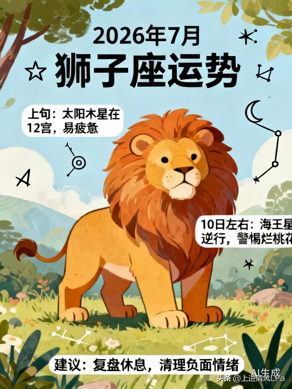 2026年7月对狮子座可是逆天改命的一个月！7月上旬，也就是7月1日 - 7月1