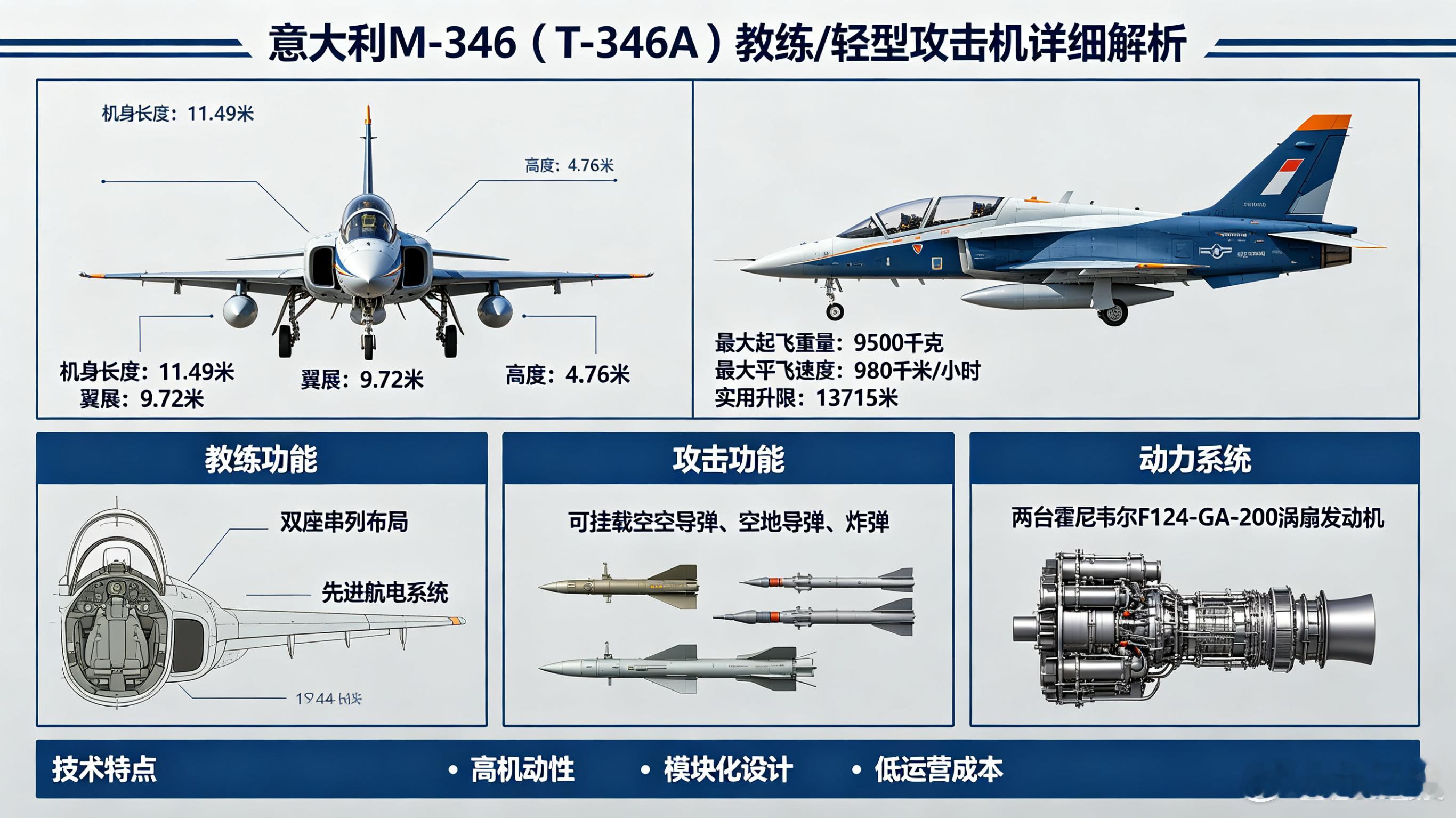 军事ai新视野 意大利 M-346（T-346A）教练/轻型攻击机ai热力追踪 