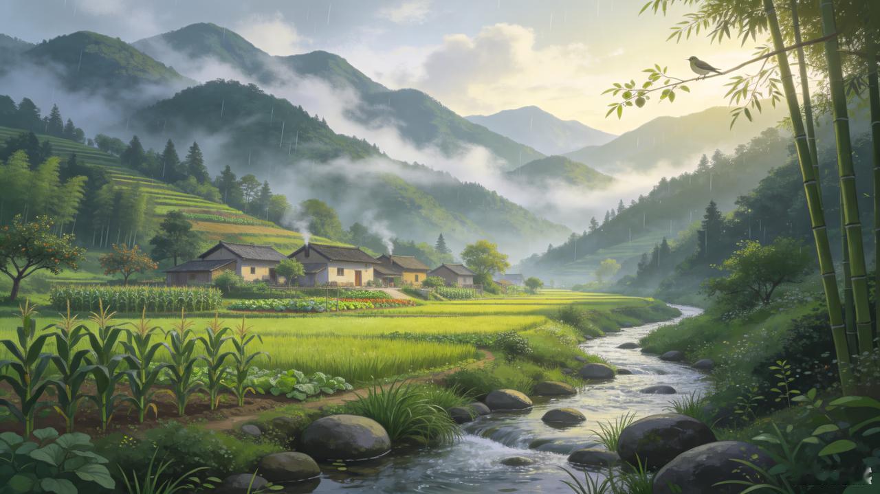 青山叠翠太行幽，闲牧牛羊伴鸟啾。
太行深处青山秀，牧伴闲云岁月柔。