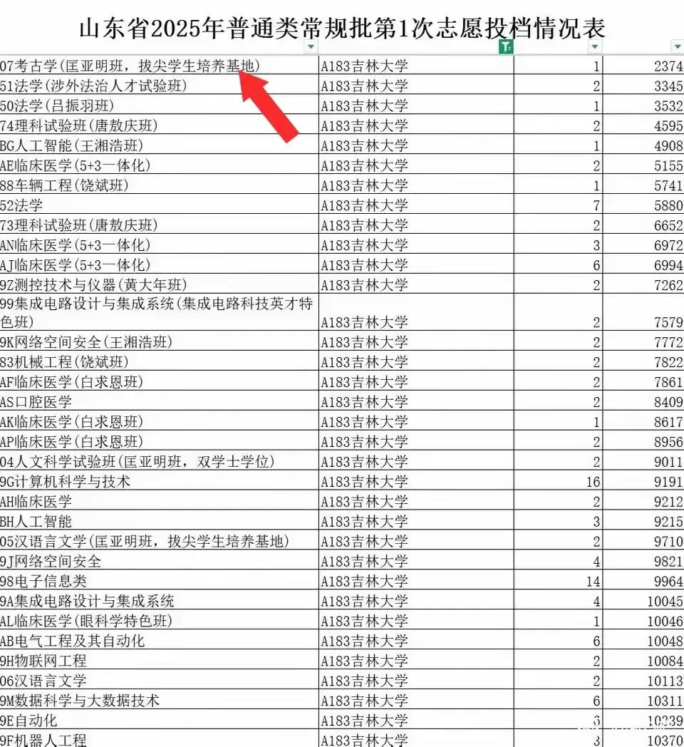 吉大考古问鼎吉大在山东高考的排名[赞][赞]
考古就业无忧，最差搞直播鉴宝都可以