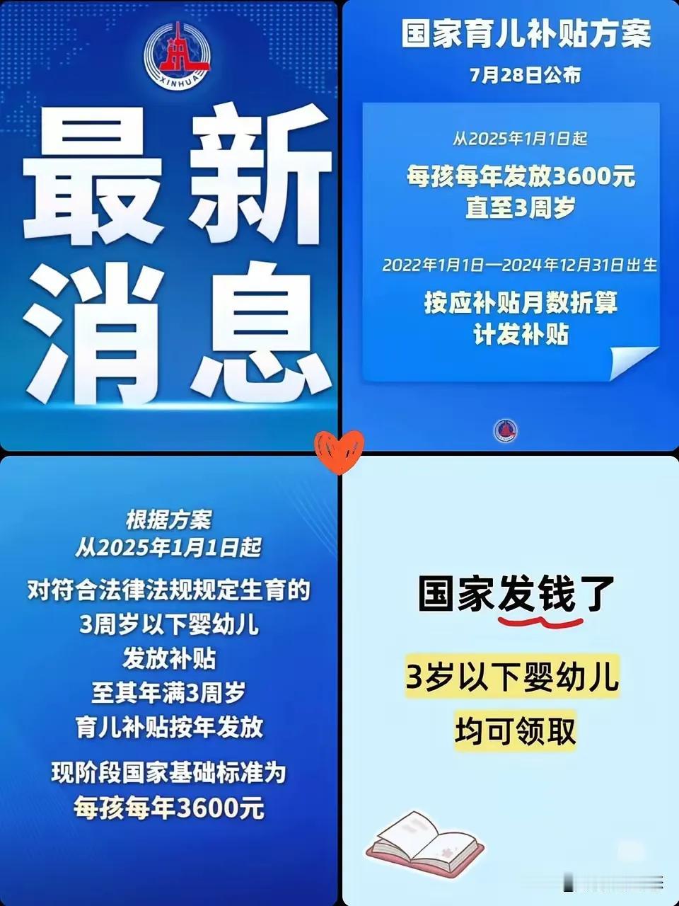 看到国家的生育补贴我真的是心里甚是感激。
95后的我，也是能遇上这种机遇，靠墙了