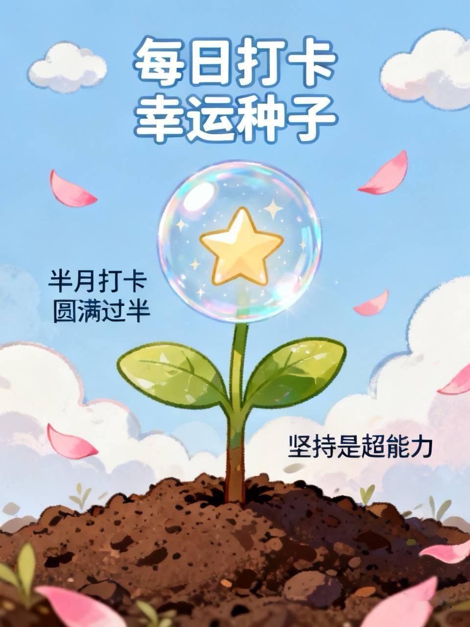 每日打卡如种下幸运种子，盼其开花结果。如同伊对APP七夕撒喜签送好运，传统且具仪