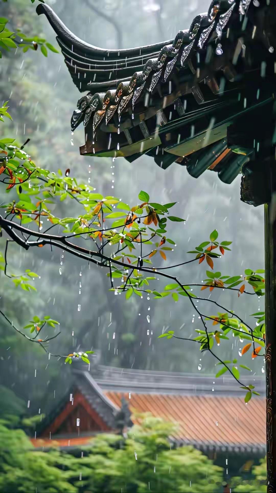 秋雨入夜
            一
漫听滴漏入梦乡，
一场秋雨一枕凉。
寒蛩暗