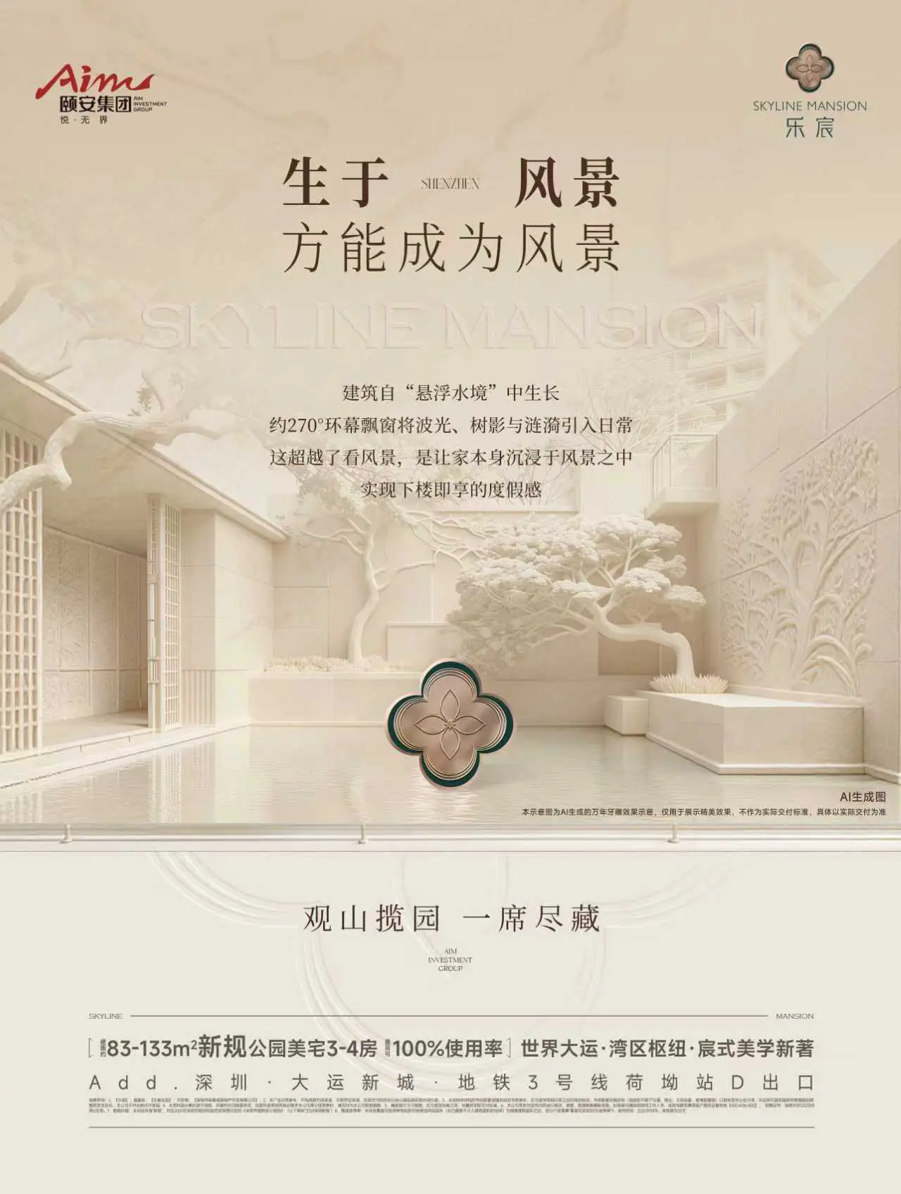 🌸 生于风景 方能成为风景🌸 🏙️楼尊建筑自悬浮水境之上生长🎉...