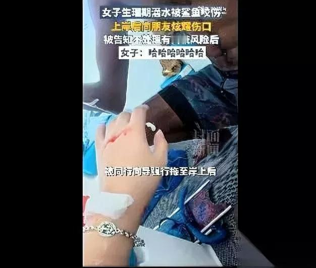 生理期潜水被鲨鱼咬？

这姑娘心太大了！

近日，一女子为拍美照在生理期潜水时被