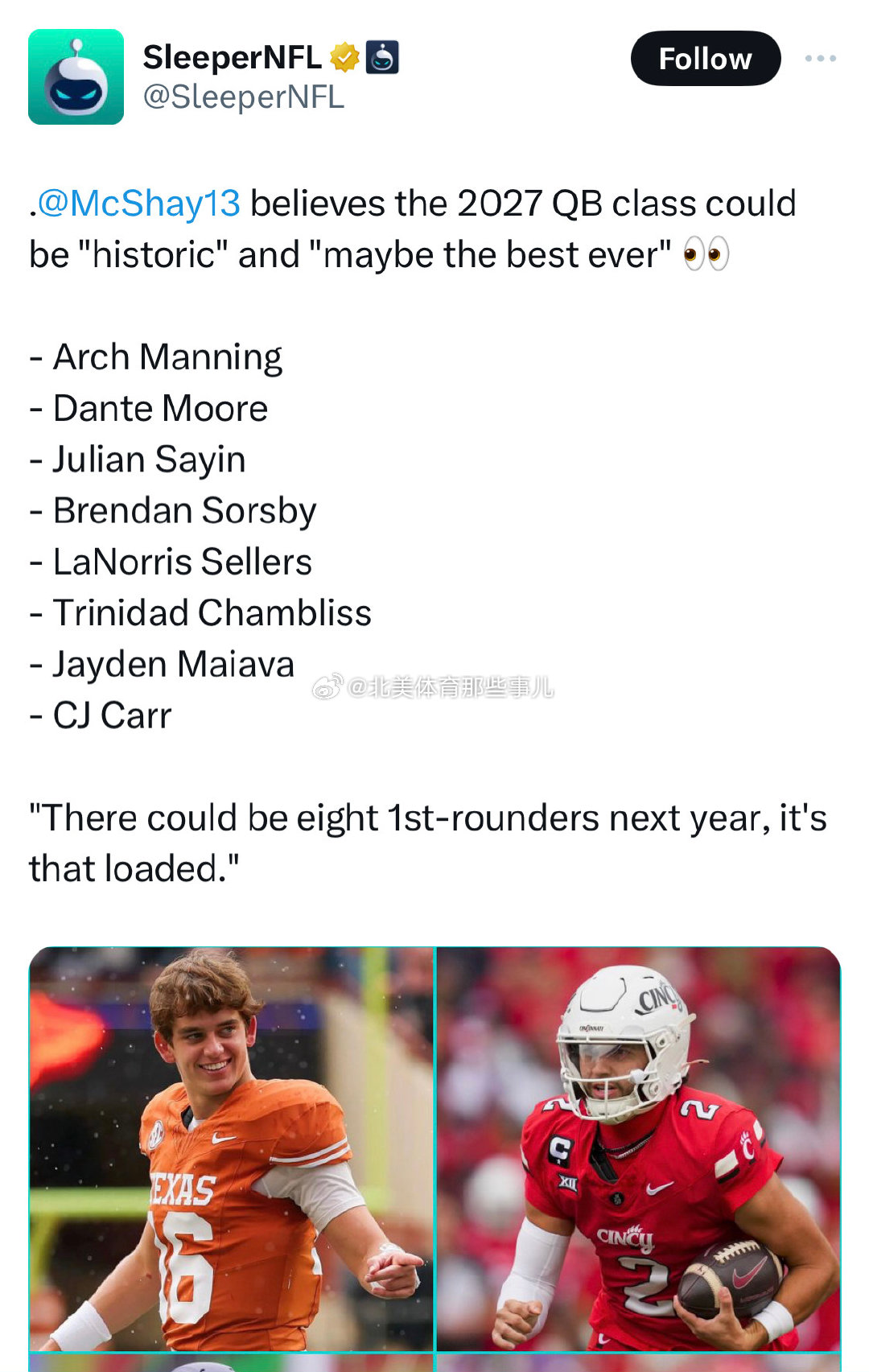 Brendan Sorsby…Trinidad Chambliss…Jayden