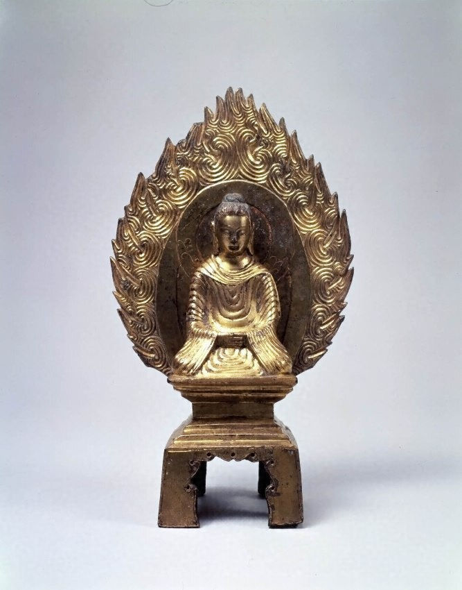 日本东京永青文库藏宋代铜如来坐像 