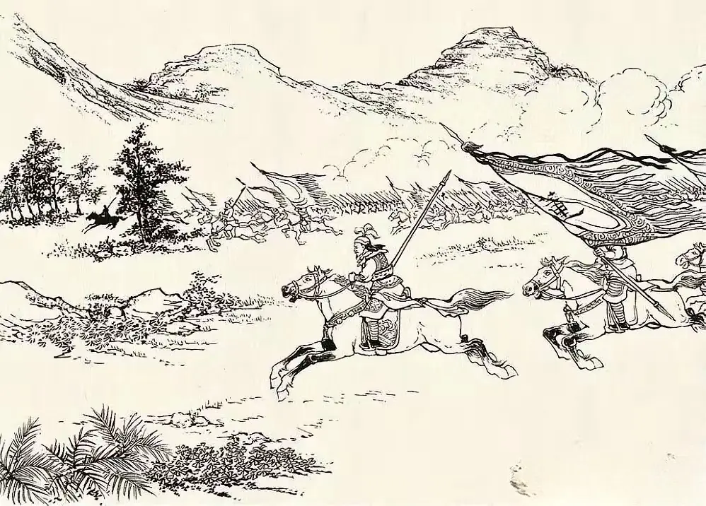 建兴三年，建宁太守雍闿勾连蛮王孟获造反。孔明决定亲征，但后主刘禅说道...