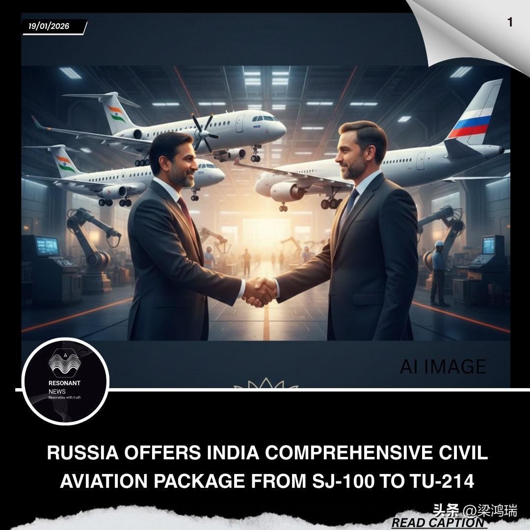 俄罗斯已向印度提出全面的民用航空合作方案，包括SJ-100、伊尔-114等飞机项