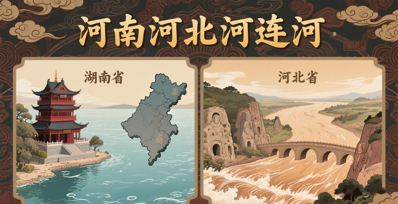 下联：
下联：河南河北河连河

赏析：这幅下联“河南河北河连河”与上联“湖南湖北