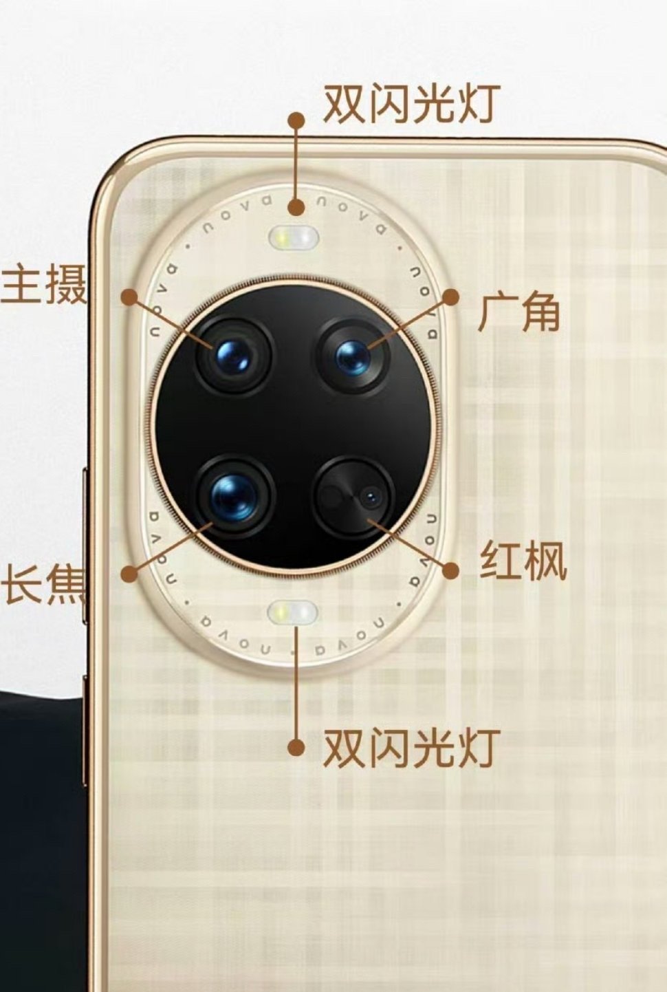 这次华为把mate70的“红枫”多光谱镜头下放到了nova14，让nova14拥