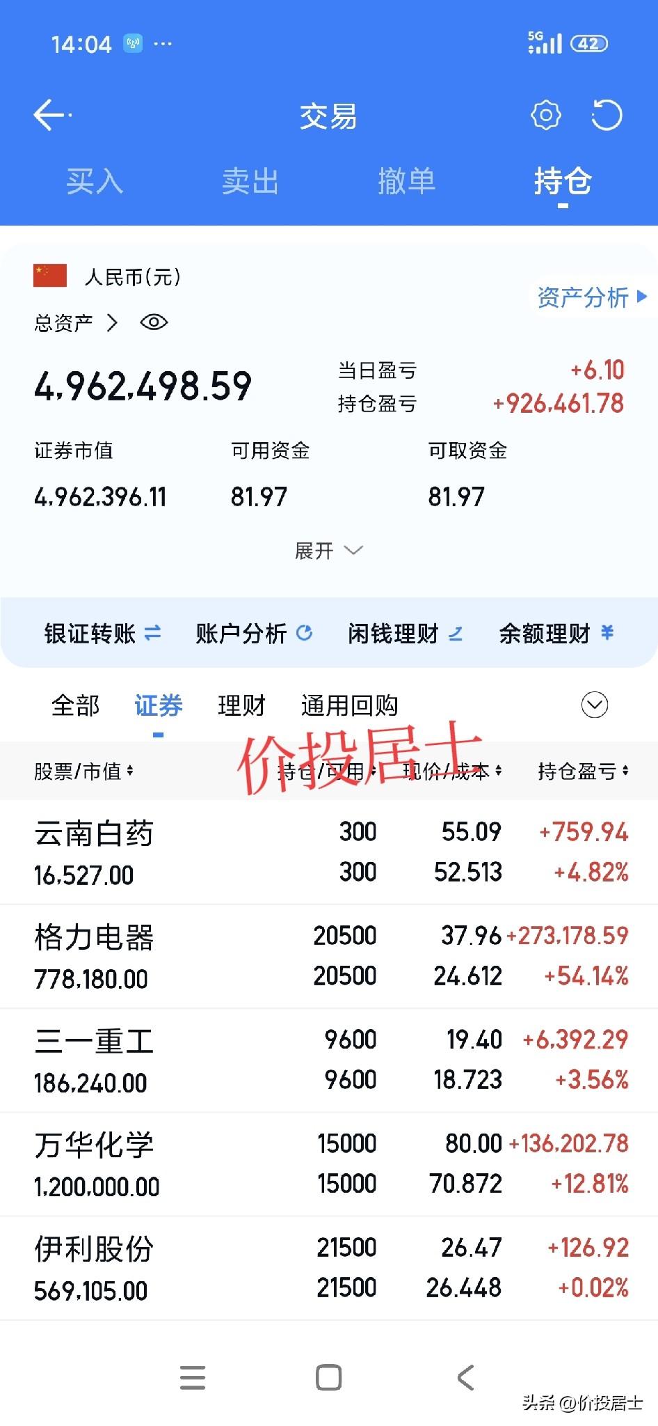 其实这次我的实盘账号自高点回撤也就是16%左右，怎么感觉好些人比我还在意似的[呲