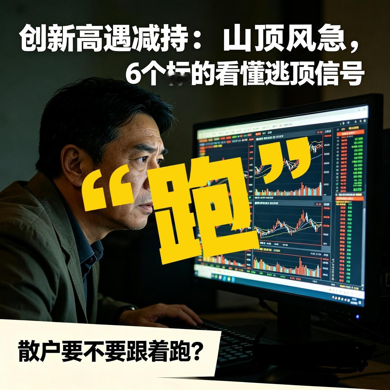 [燃烧的心]【风险预警】创新高遇减持：山顶风急，6个标的看懂逃顶信号，散户要不要