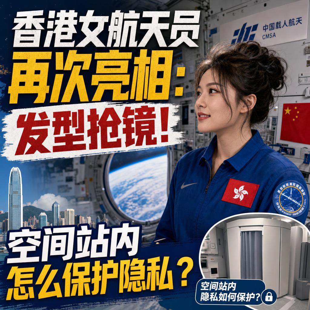 很多人以为太空里的航天员都是一丝不苟的精致造型，但香港女航天员黎家盈这次用一头“