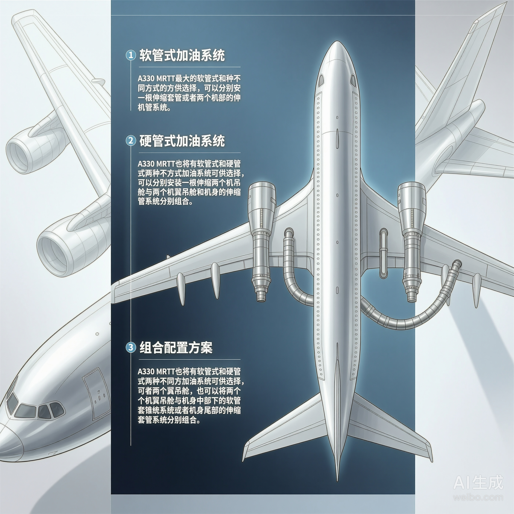 军事ai新视野 A330 MRTT空中加油机［欧］机长：58.8米翼展：60.3