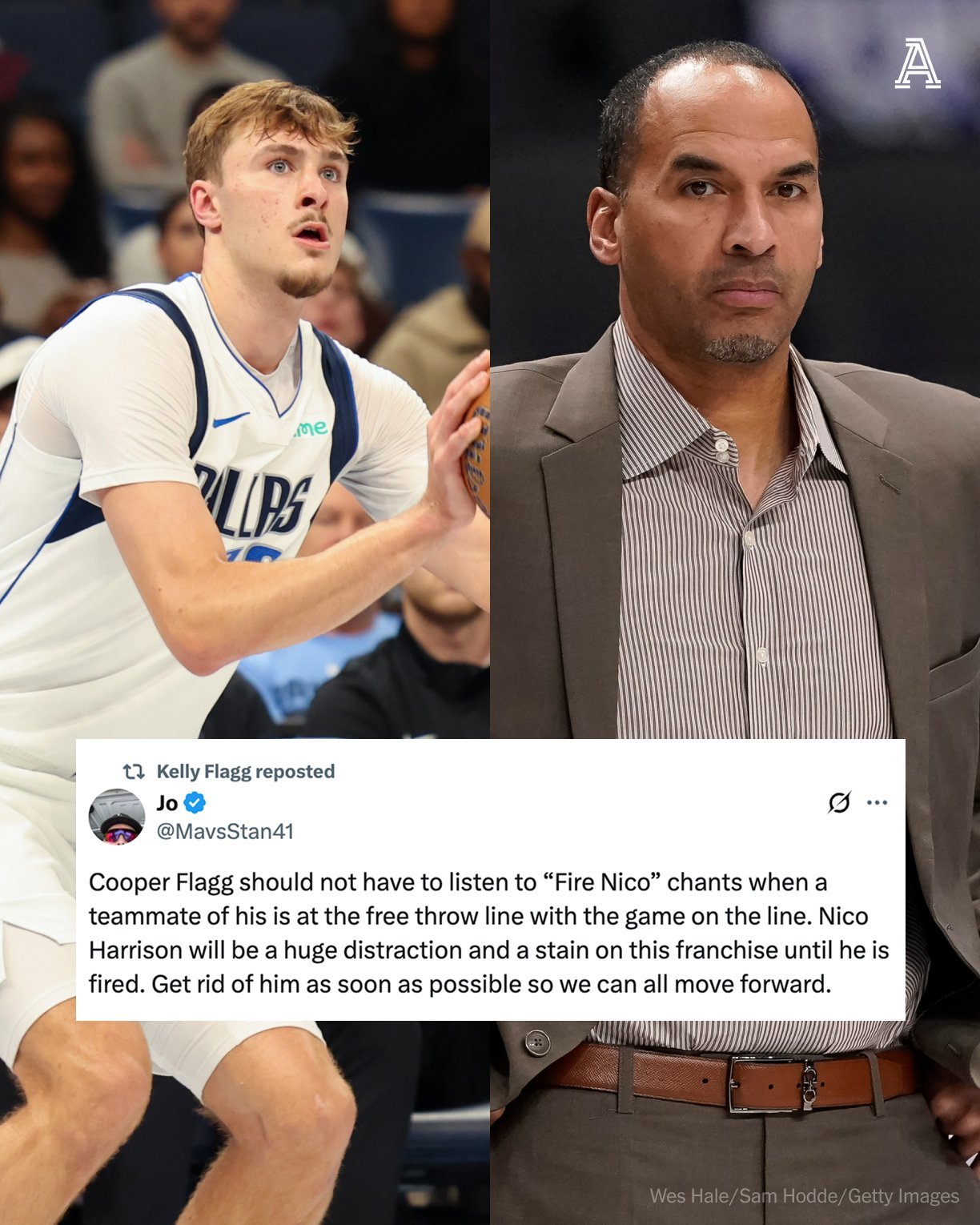 ☞弗拉格的妈妈凯利-弗拉格转发球迷的推文☞推文说应该赶紧解雇哈里森 