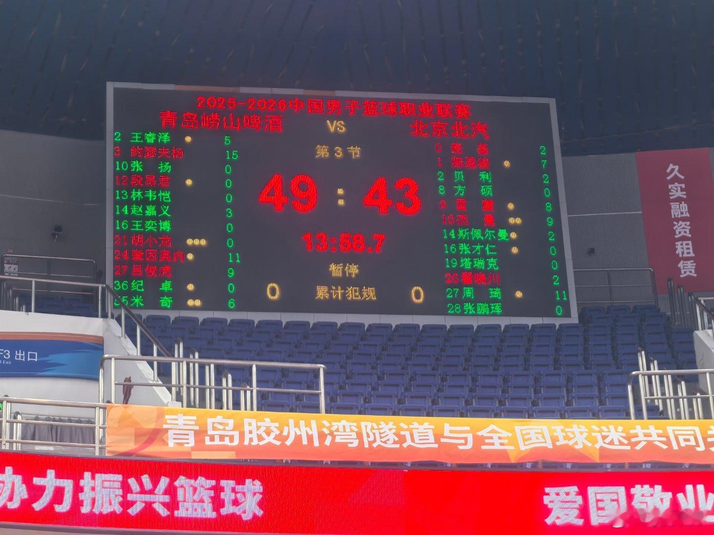 青岛男篮vs北京男篮 在弧顶给了约瑟夫杨太多出手机会了，这肯定得想办法啊