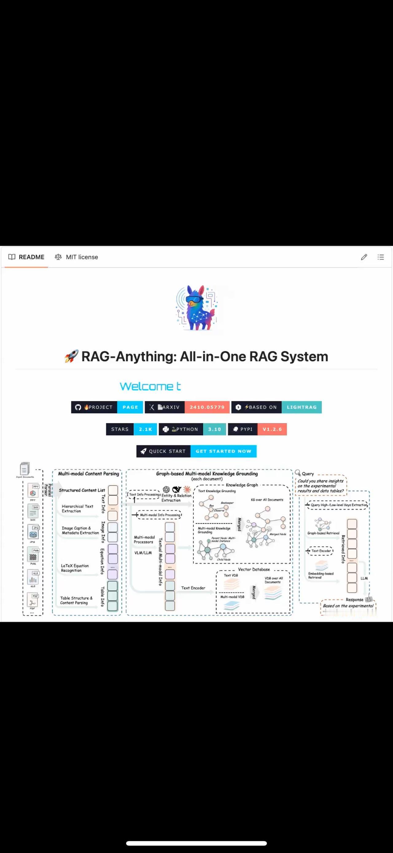 一个由图驱动的综合RAG系统！

RAG-Anything 是一个基于图驱动的、