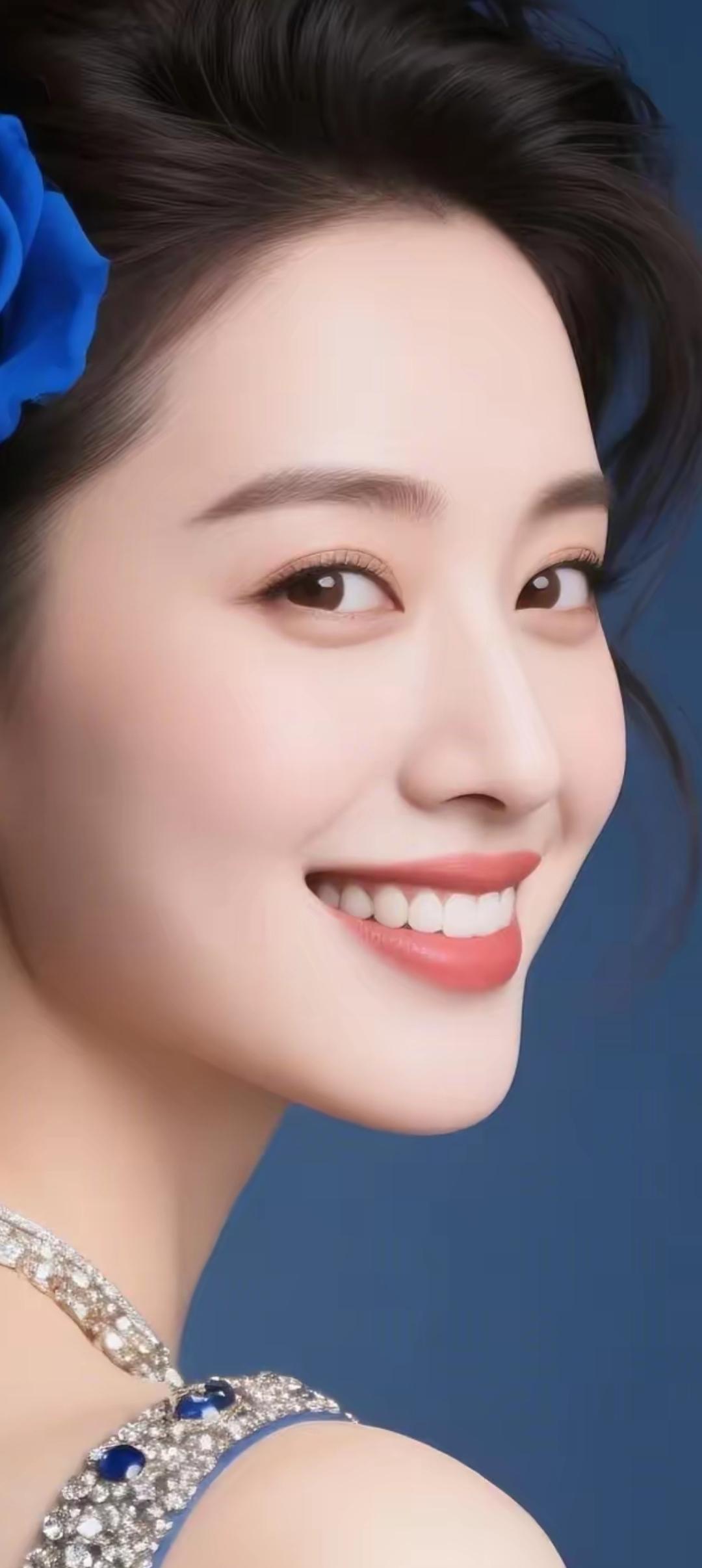 优雅蓝玫瑰，甜美笑容，闪耀珠宝，女神气质满满！💙💎✨
