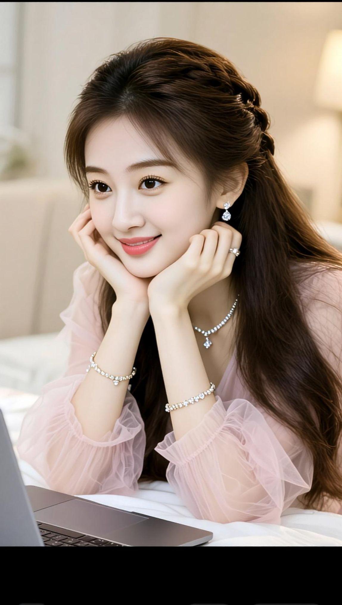 AI柔粉居家照 抖音ai创作 高颜值