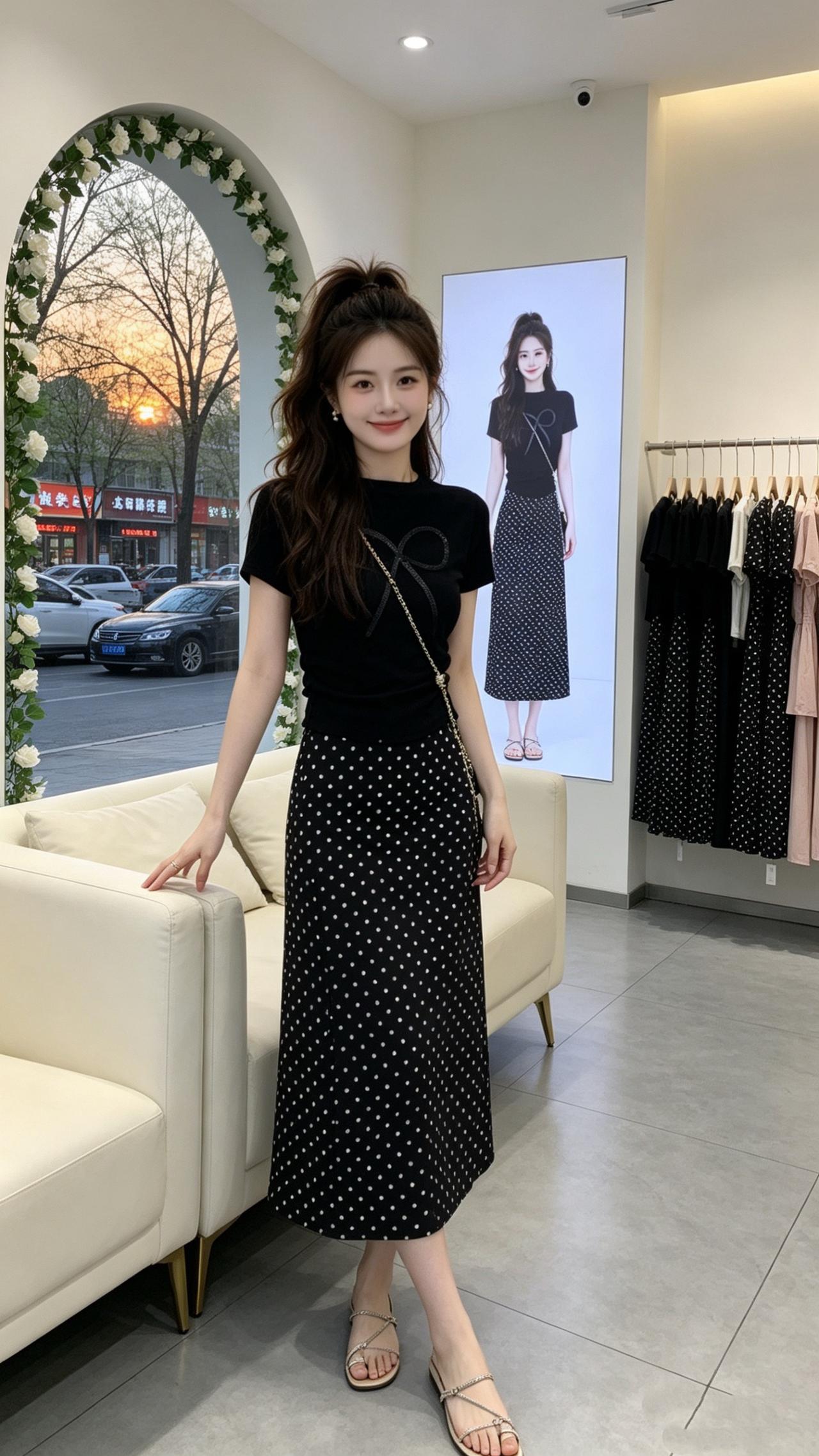 夏季显瘦套装 洋气减龄 谁穿谁好看 面料柔软舒适