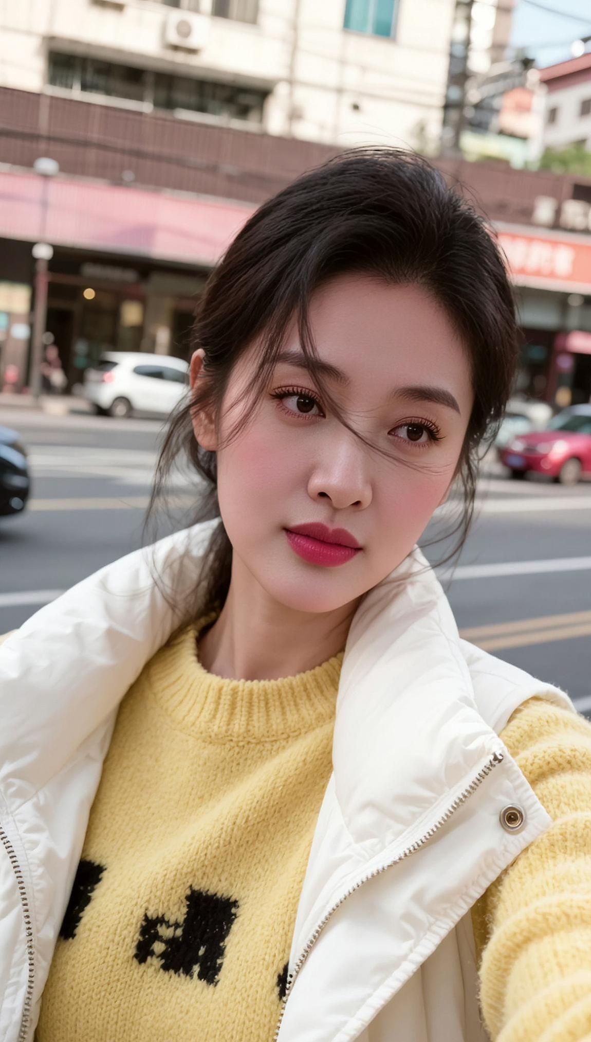 AI街景生活照 抖音ai创作 这么诚实的妹子 我的春日写真 让人着迷的东方之美