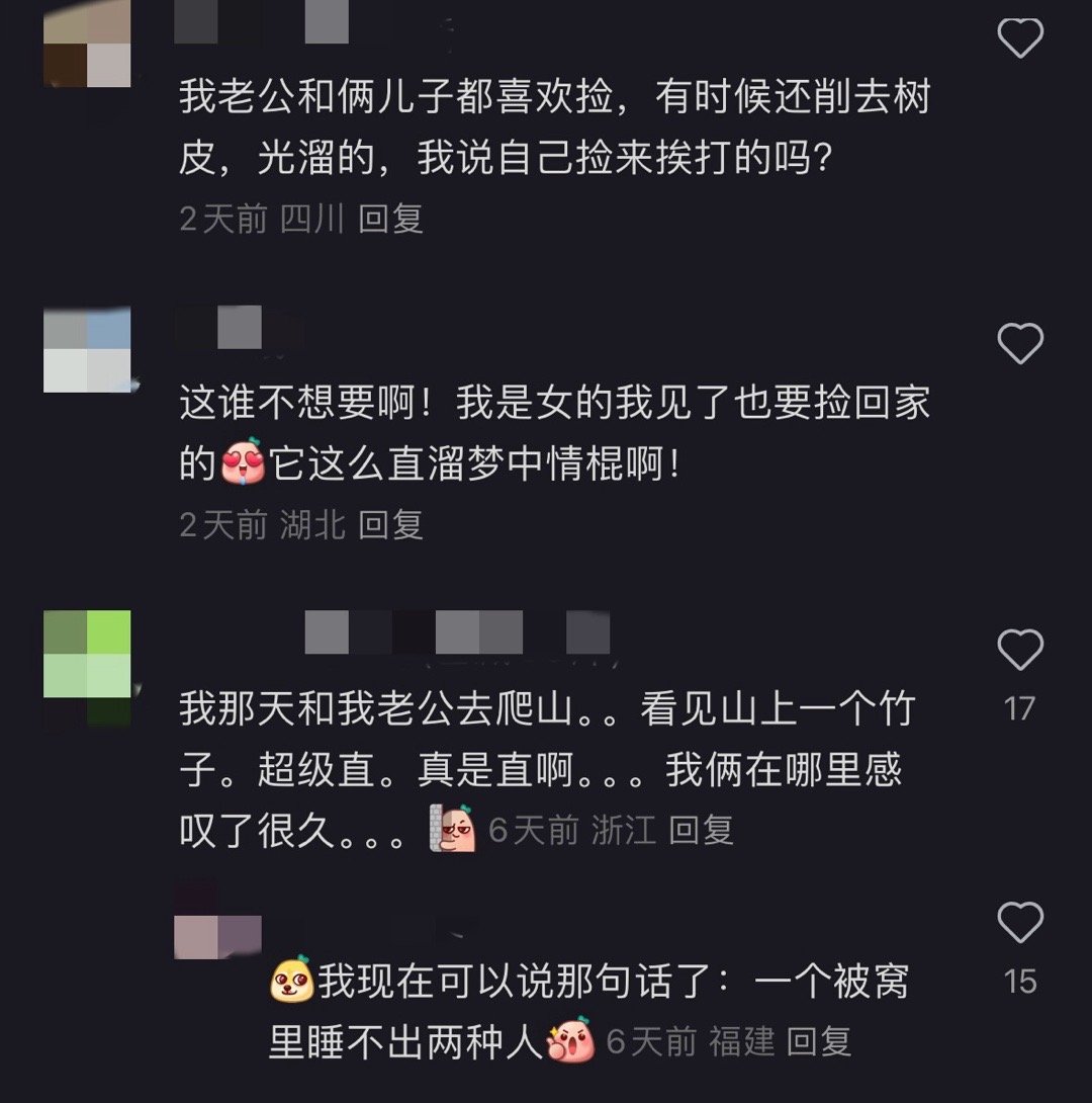 全世界的男生喜好是粘贴复制的嘛，为什么都喜欢一根棍子，一个树杈子，捡到一个好看的