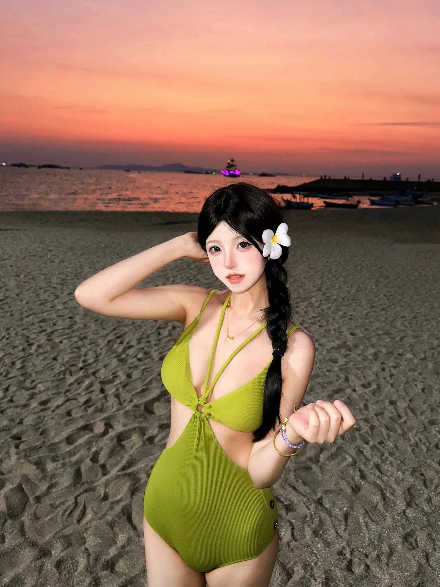 红色的天