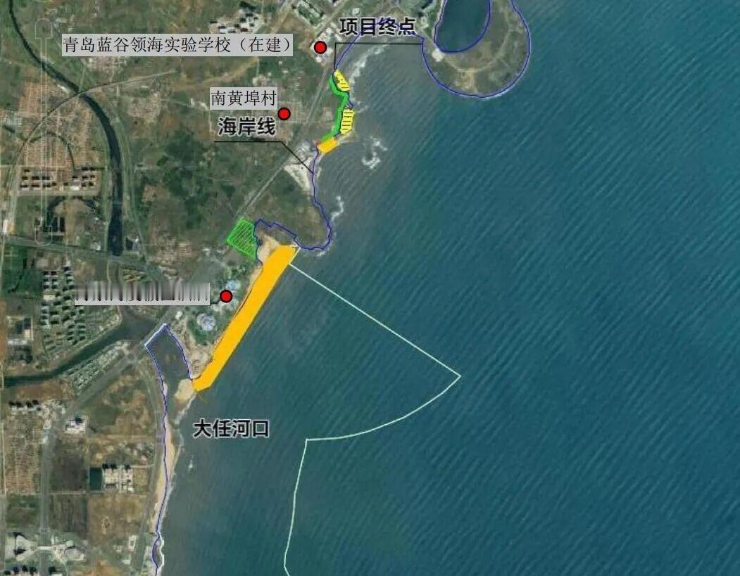 万元。分南北两段：北段为青岛国际博览中心至大任河口；南段为神汤沟村至国家深海基地