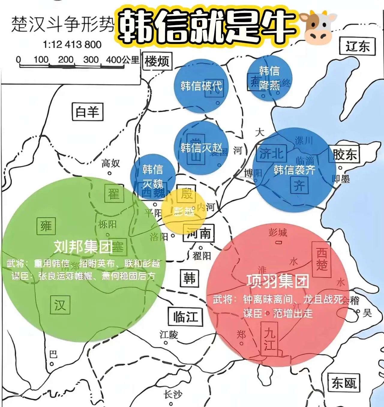 楚汉战争，韩信举足轻重。