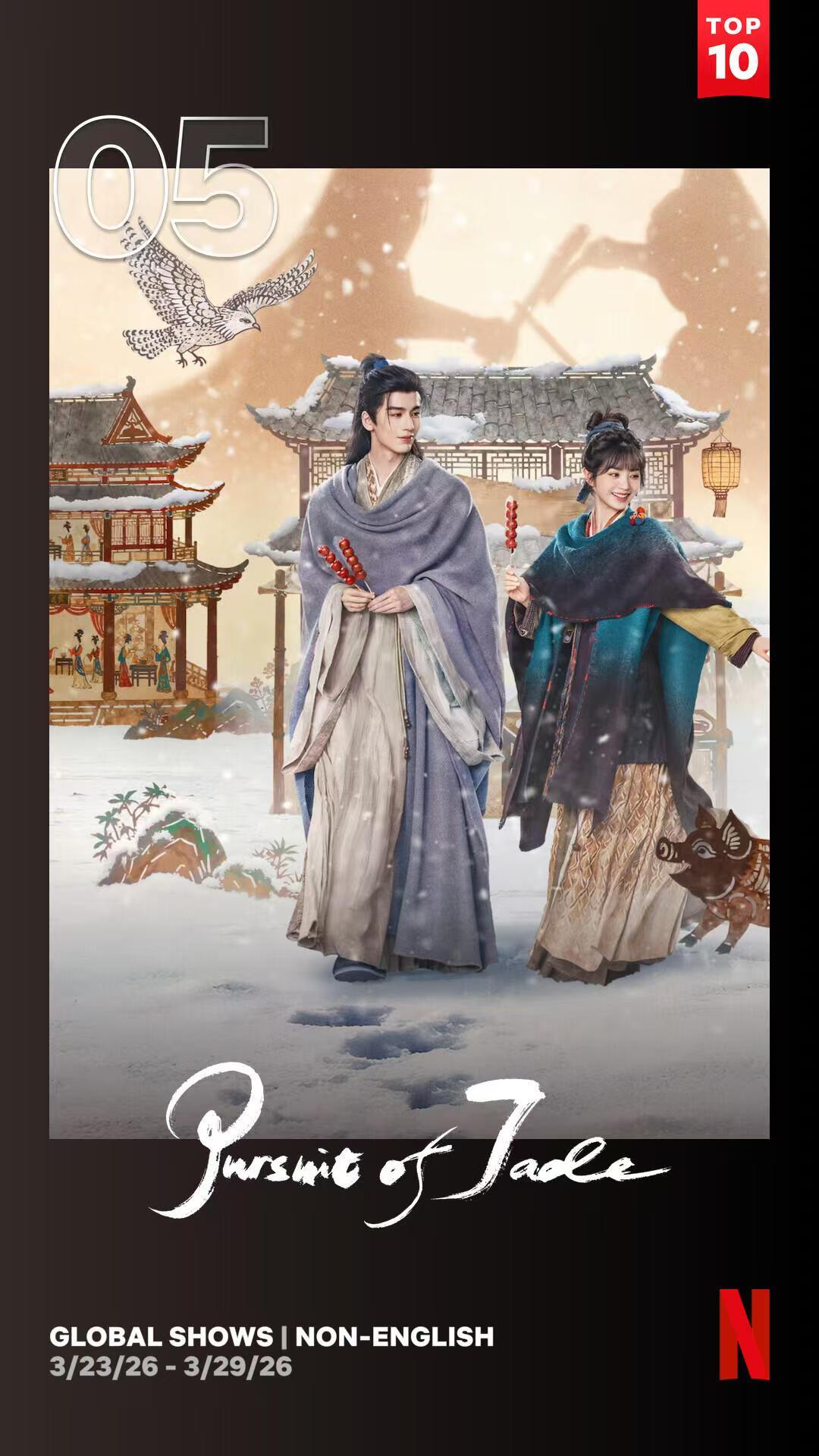 翘楚接力逐玉登网飞全球榜双剧登榜实力出圈！陈都灵与众主演是我们的骄傲，国产古装剧