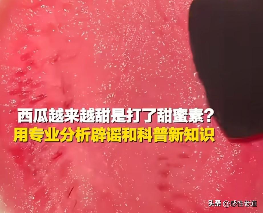 每到夏季西瓜上市，“西瓜打甜蜜素、打针增甜”的说法就会年年刷屏。很多人觉得现在的