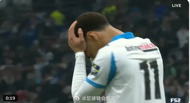 恩瓦内里在点球大战中射飞了最后一粒点球，马赛在法国杯四分之一决赛中不敌图卢兹，惨