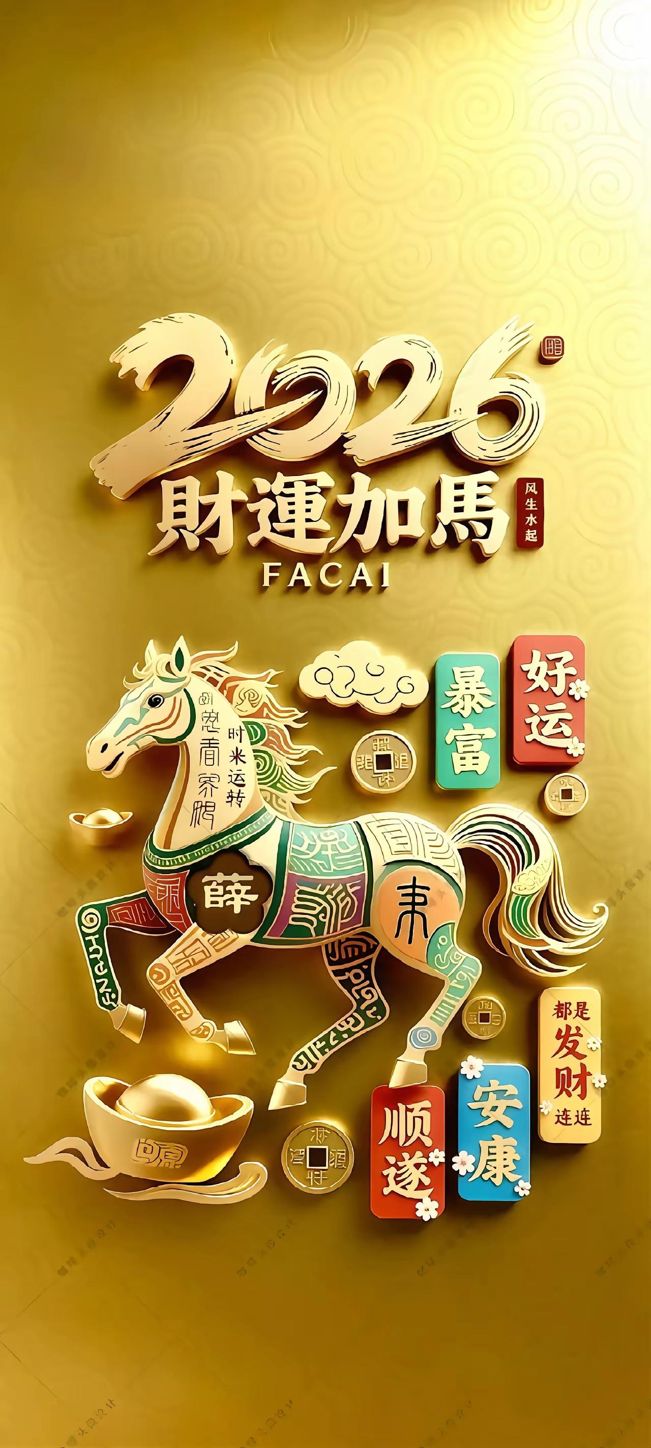2026财运加码，好运连连，富贵平安！