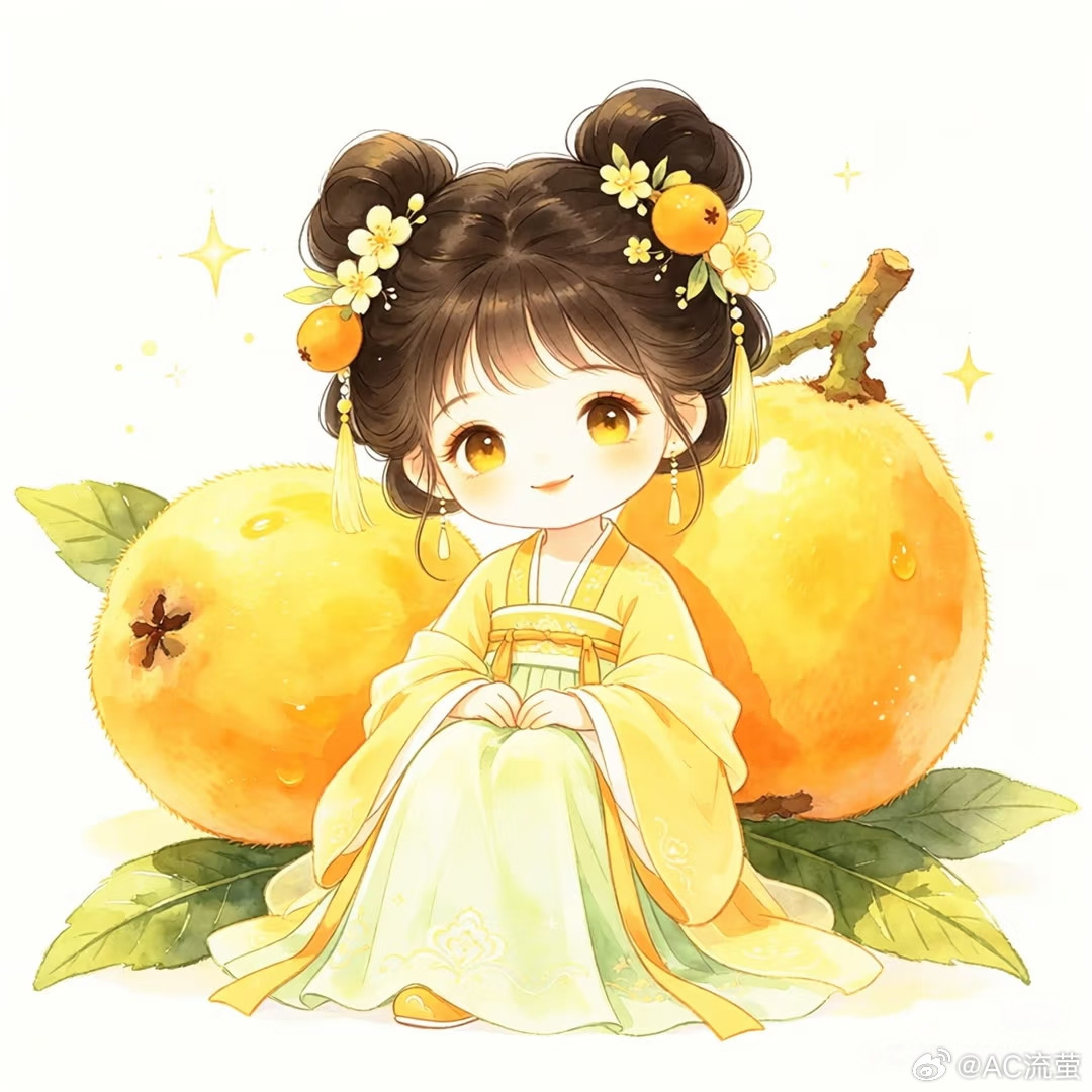Q版情侣👫水果头像真的太可爱了！好喜欢 
