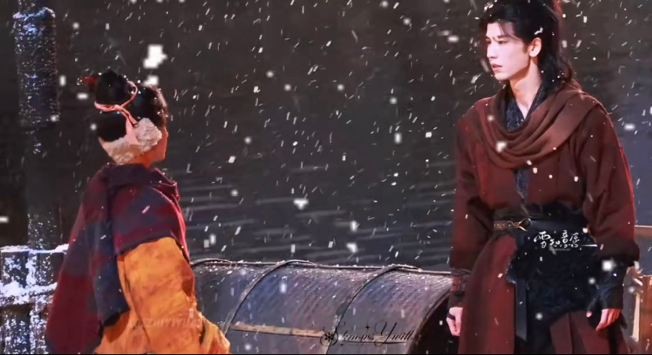 张凌赫林允《归鸾》湖边雪景路透，中式美学就是最顶的，好唯美！ 