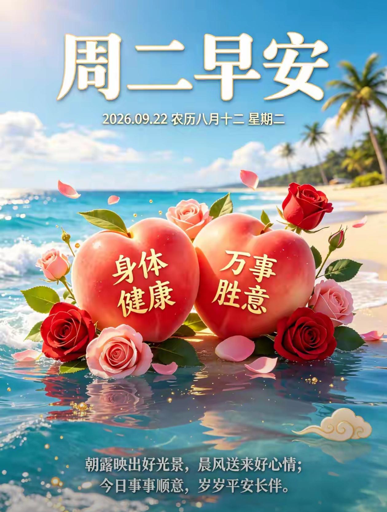 [福]2026./9日22日，不负清秋耕耘，静待秋实盈怀[福]

☘️🌅一缕晨